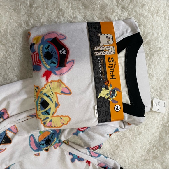 Disney women’s Pajama Set - White with Colorful Cartoon Characters - Picture 10 of 13